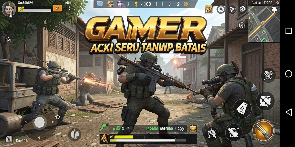 Screenshot aksi seru dari gameplay GAMERP yang mendebarkan.