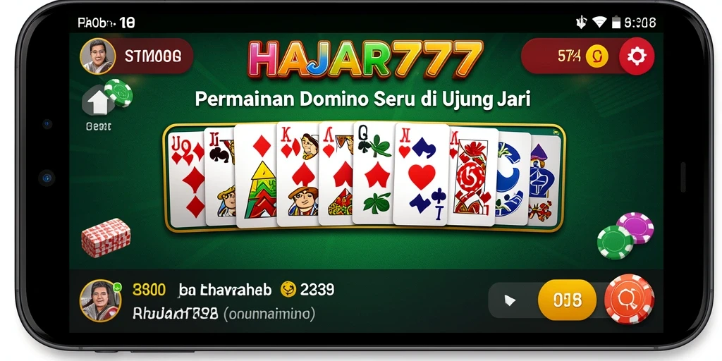 Screenshot gameplay HAJAR777 dengan tampilan seru permainan Domino.
