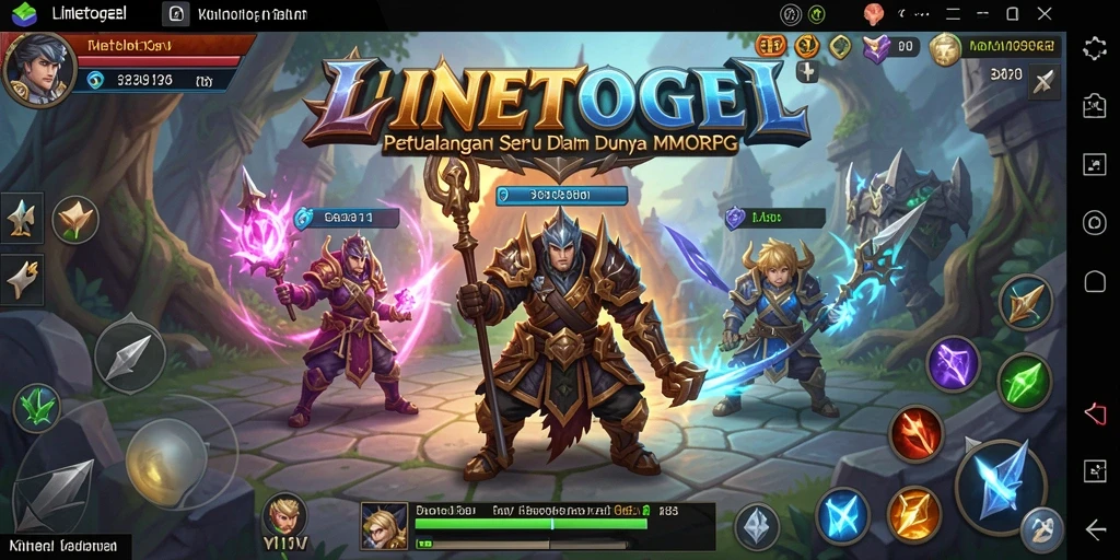 Tangkapan layar gameplay seru dalam LINETOGEL yang menunjukkan pertarungan epik.