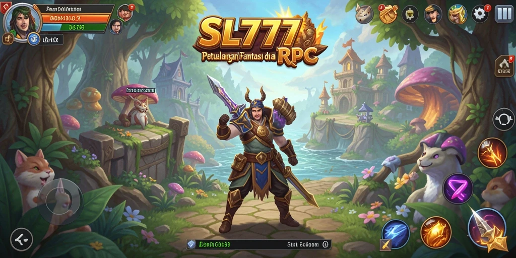 Tangkapan layar gameplay <strong>SL777</strong> menunjukkan pertarungan epik dan eksplorasi dunia yang luas.